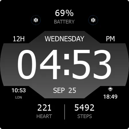 Key WF43 Digital Watch Face screenshot 29
