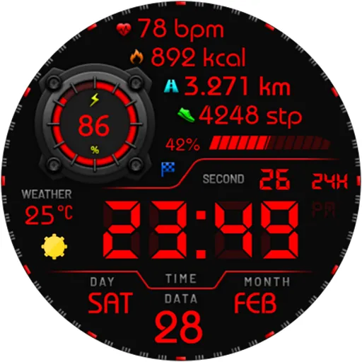 Vortexion Digital Watch Face screenshot 19
