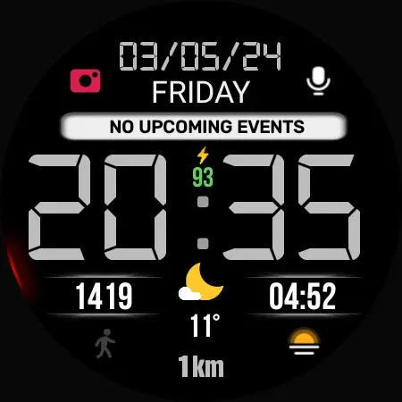WIN BIG LCD Digital Watch Face screenshot 29