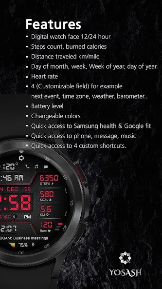 A440 Digital Health Face screenshot 4