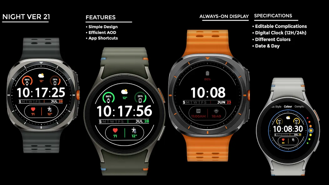 Night ver 21 - watch face screenshot 15