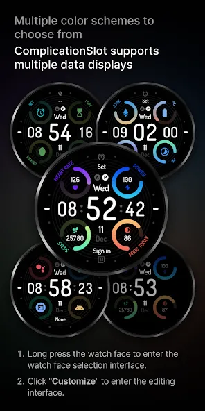 Colorful spin: Watch Face screenshot 4