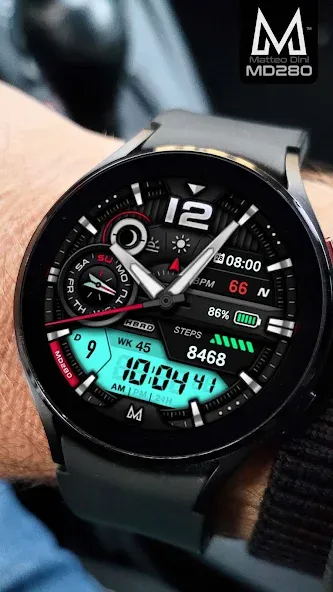 MD280 Analog watch face screenshot 2
