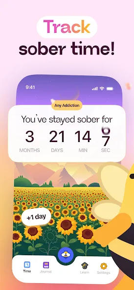 Sober Day Counter - Sunflower screenshot 1