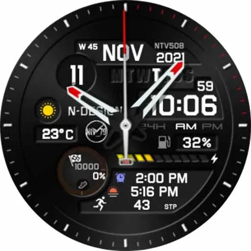 NTV508 - Hybrid W watch face screenshot 25