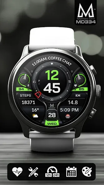 MD334 Digital watch face screenshot 4