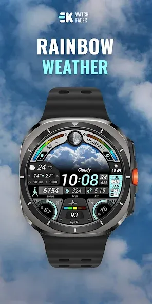 Rainbow Weather - Watch Face screenshot 17