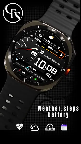 FSW307 Hybrid Watch face screenshot 4