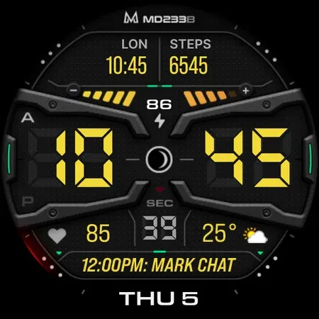 MD233B Digital watch face screenshot 34