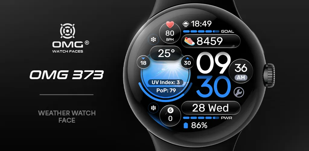 Weather Watch Face - OMG 373 screenshot 1