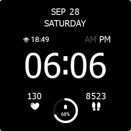 Key WF47 Digital Watch Face screenshot 30