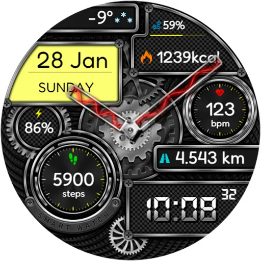 Hybrid TUNUK URX44 Watch face screenshot 20