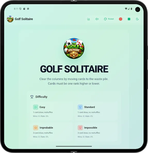 Golf Solitaire Offline Master screenshot 19