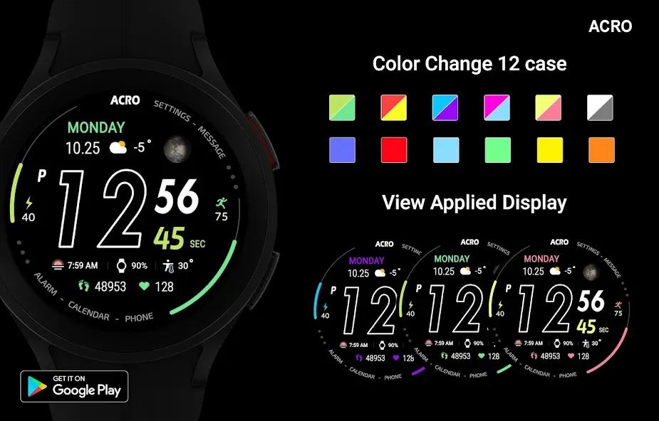 ACRO Sport Run2 Watchface screenshot 6