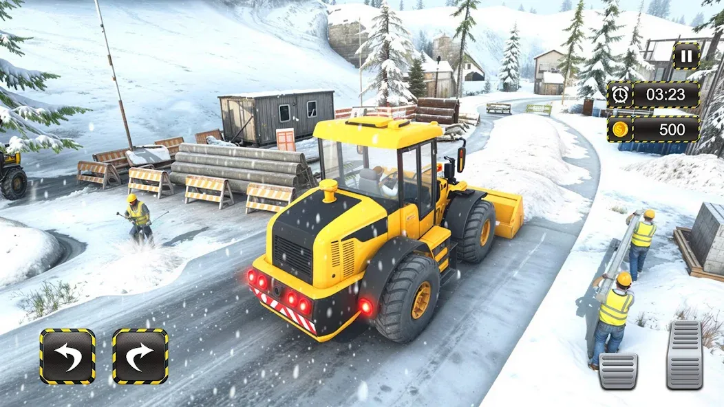 Snow Excavator Crane Simulator screenshot 1