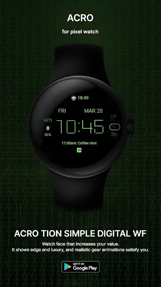 ACRO Tion simple Digital Watch screenshot 2