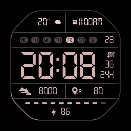 DADAM41: Retro LCD Watch Face screenshot 22