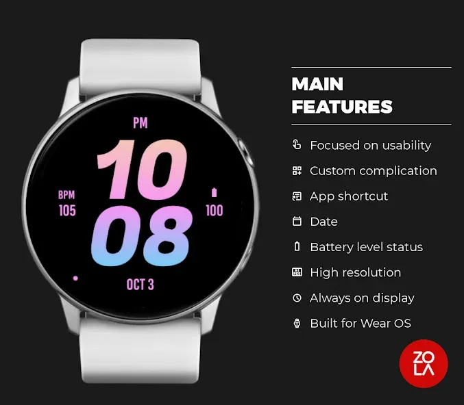 Summer Bold Watch Face screenshot 2