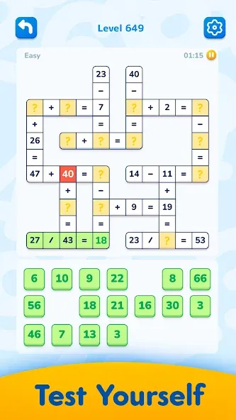 Math Crossword — Jeux de Maths screenshot 20