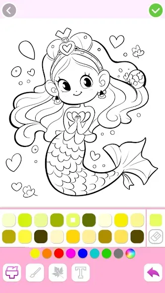 Mermaid Coloring:Mermaid games screenshot 5