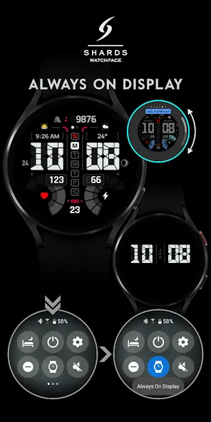 SH062 Watch Face, WearOS watch screenshot 8