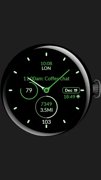 Clean Analog watch face screenshot 2