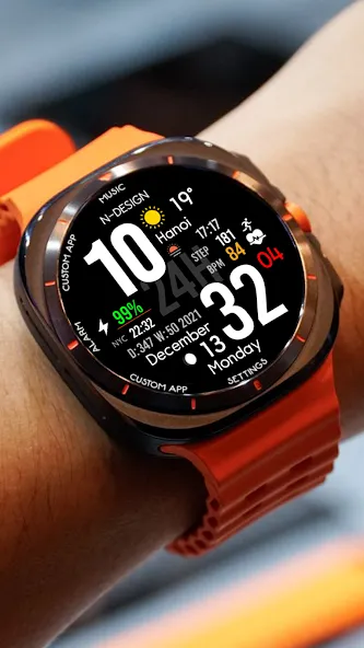 NTV340 - Big Digital Watchface screenshot 4