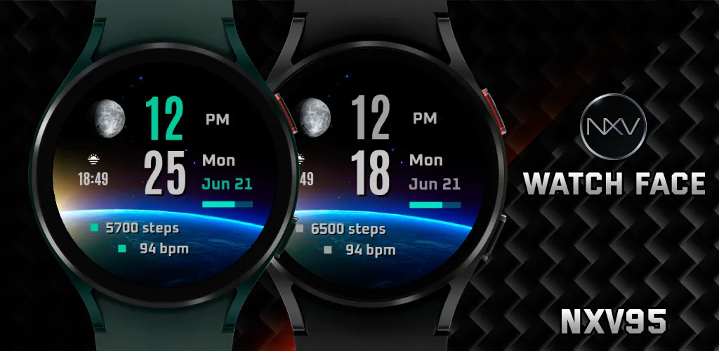 NXV95 Earth Digital Watch face screenshot 5
