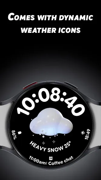 Curvy Weather - Watch face screenshot 2