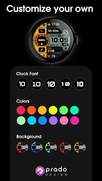 PRADO 89 Digital Watch Face screenshot 3