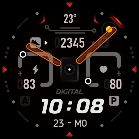 SH020 Watch Face, WearOS watch screenshot 14