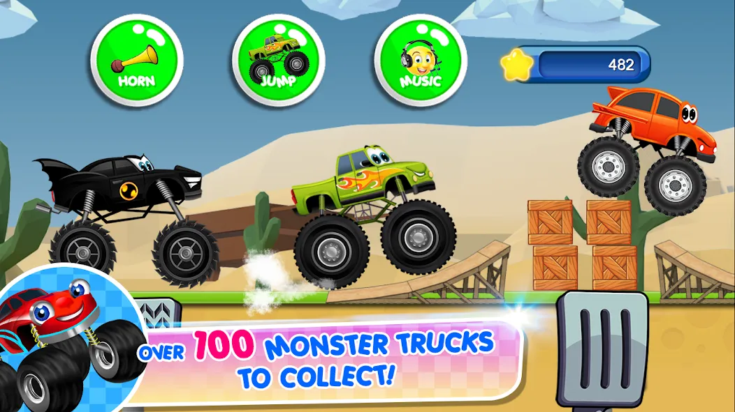 Monster Trucks Game for Kids 2 screenshot 2