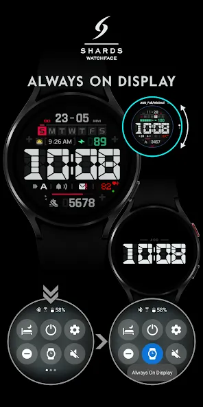 SH102 Watch Face, WearOS watch screenshot 8