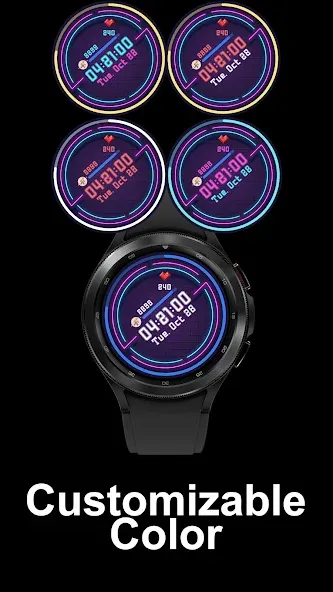Neon Wall 1 Digital Watch Face screenshot 4