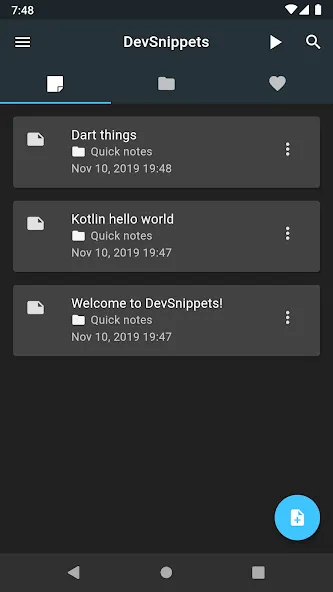 DevSnippets screenshot 1