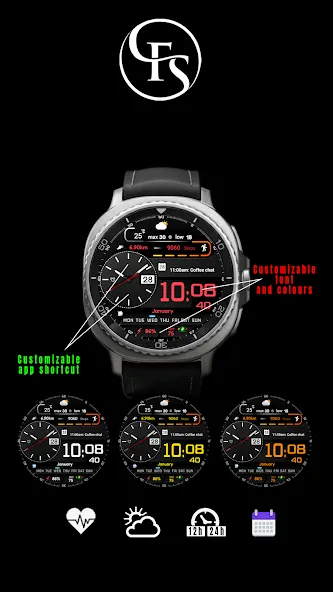 FSW307 Hybrid Watch face screenshot 2