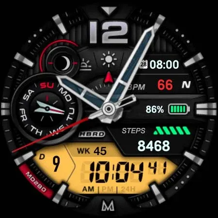MD280 Analog watch face screenshot 13