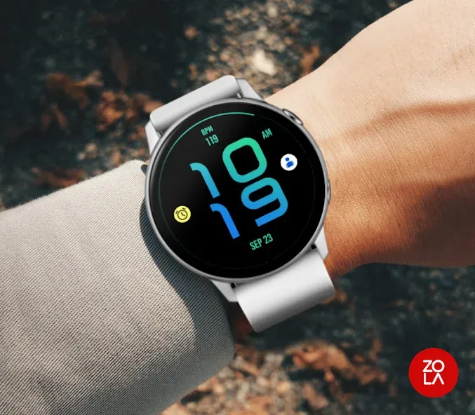 Stylish Tosca Blue Watch Face screenshot 3