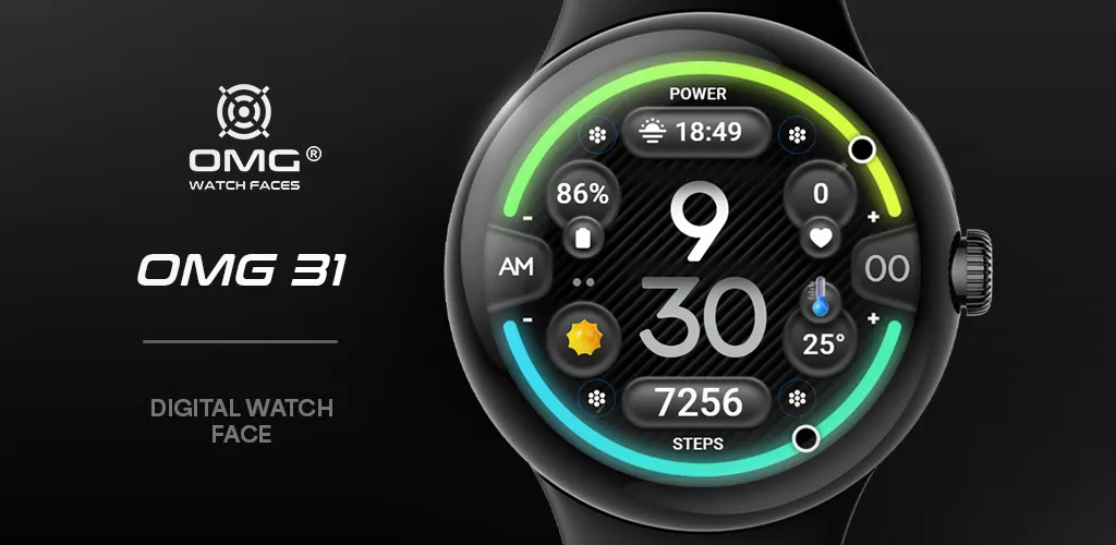 OMG 31 Digital Watch Face screenshot 1