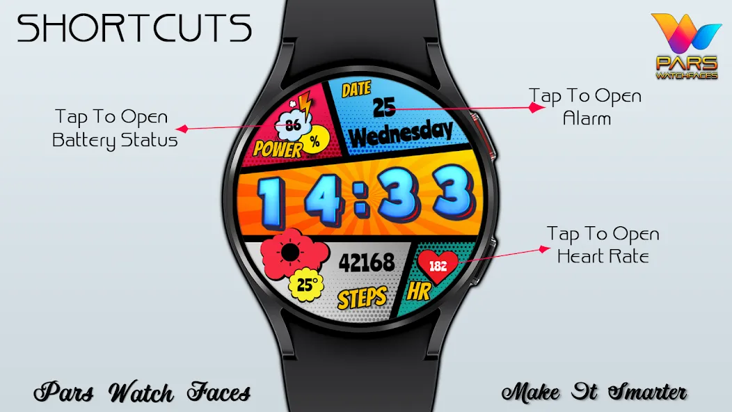 Pop Art Style Watch Face screenshot 5