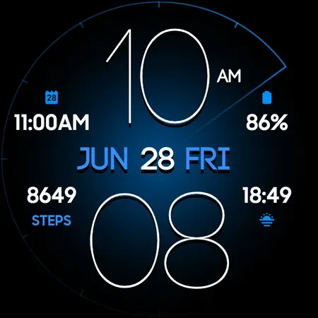 Lucid Dark digital watch face screenshot 9