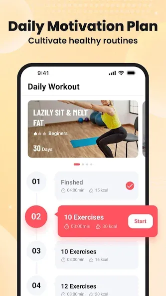 Lazy exercise at home screenshot 3