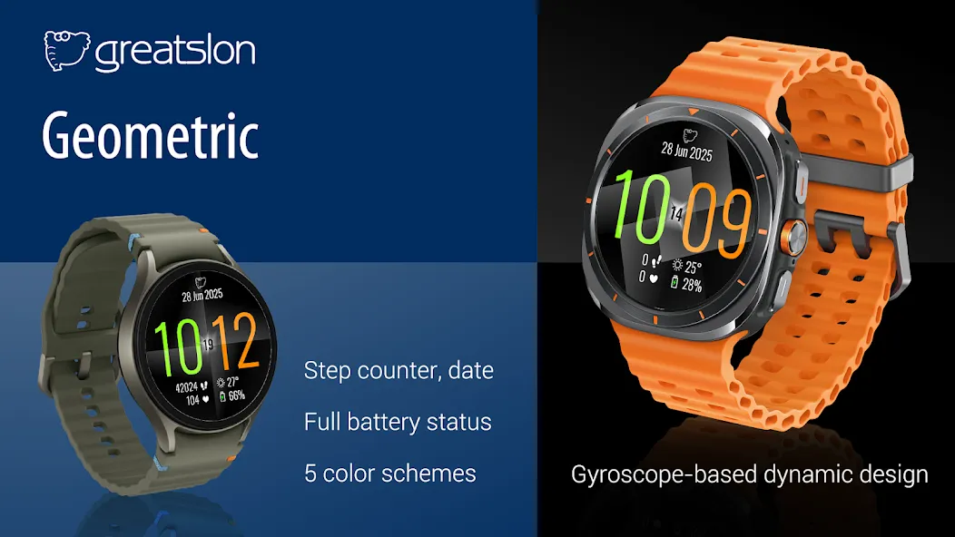 GS005 - Geometric Watch Face screenshot 6
