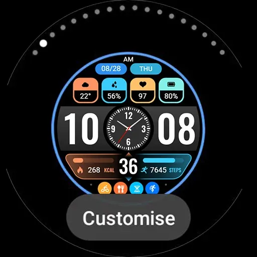【Hybrid】Flat Small Clock screenshot 44