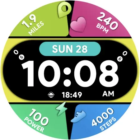Colorful Info - Watch face screenshot 8