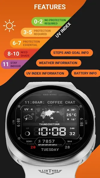 Geo-Sync Watch Face 118 screenshot 3