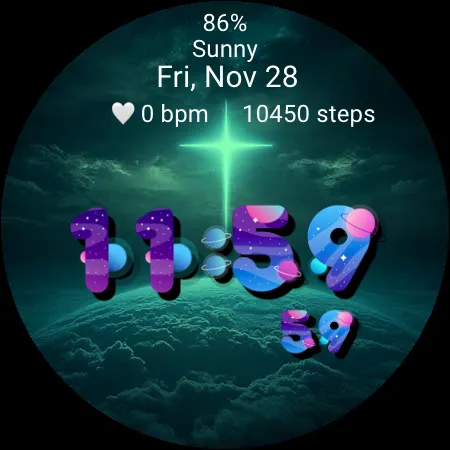 Calm Cross Universe Watch Face screenshot 27