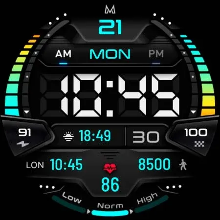 MD244 Digital watch face screenshot 26