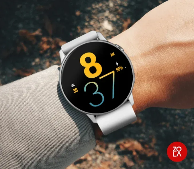 Yellow Large Watch Face screenshot 3