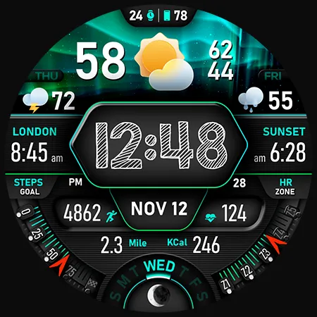 PER017 Digital Watch Face screenshot 42